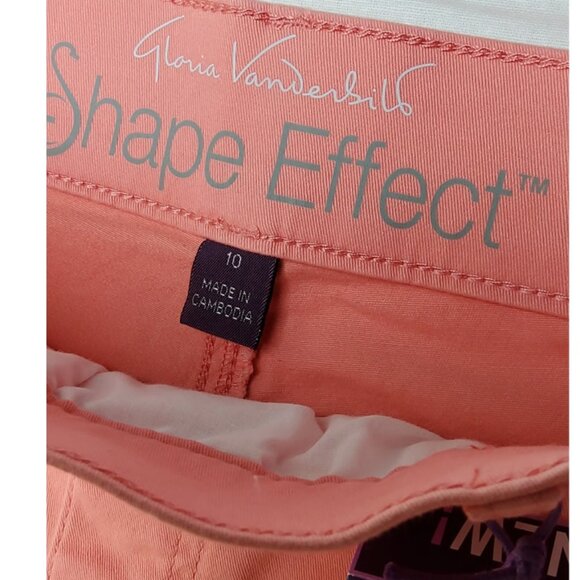 Gloria Vanderbilt Shape Effect Shorts - Marjan Rose - Shaping Panel - Size 10 - Picture 7 of 11
